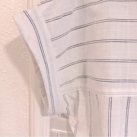 EUC Columbia Camp Hadley Linen Striped Short Sleeve Shirt - Picture 3 of 8